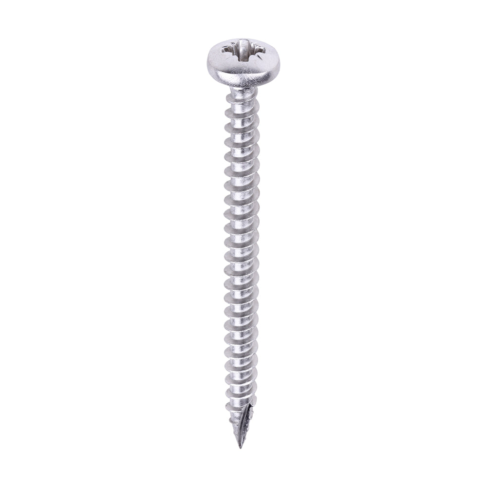 Classic Multi-Purpose Screws - PZ - Pan Head - A2 Stainless Steel - 4.0 x 50 - Box of 200