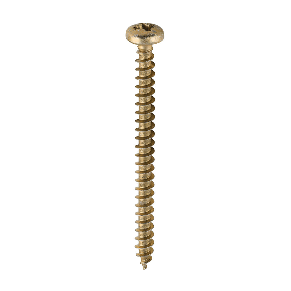 Classic Multi-Purpose Screws - PZ - Pan Head - Yellow - 4.0 x 50 - Box of 200