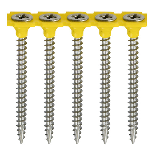 Collated Classic Multi-Purpose Screws - PZ - Double Countersunk - A2 Stainless Steel - 4.0 x 50 - Box of 1000