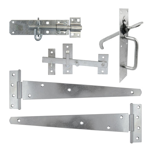 Side Gate Kit - Suffolk Latch - Hot Dipped Galvanised - 18" - TIMbag of 1
