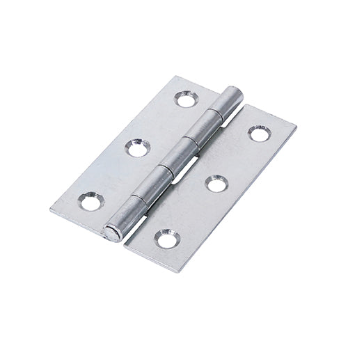 Narrow Plain Butt Hinge (5050) - Zinc - 75 x 48 - Plain Bag of 1