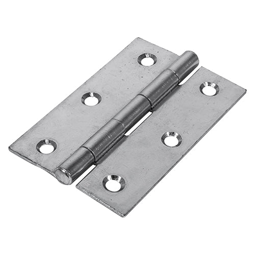 Plain Butt Hinge - Fixed Pin (1838) - Zinc - 90 x 60 - Plain Bag of 1