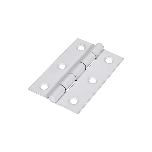Plain Butt Hinge - Fixed Pin (1838) - White - 75 x 50 - Plain Bag of 1