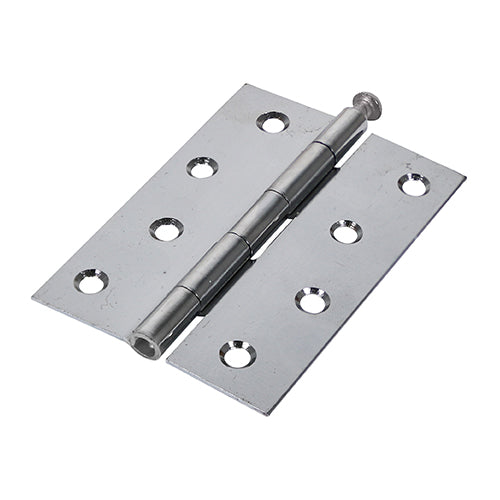 Plain Butt Hinge - Loose Pin (1840) - Polished Chrome - 100 x 71 - Plain Bag of 1