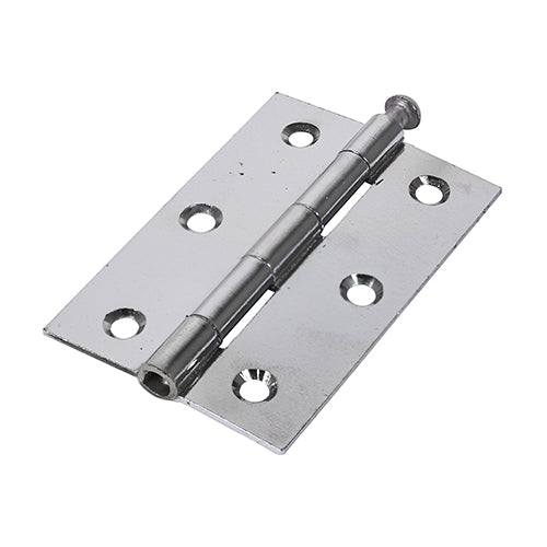 Plain Butt Hinge - Loose Pin (1840) - Polished Chrome - 90 x 60 - Plain Bag of 1