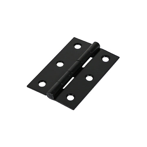 Plain Butt Hinge - Fixed Pin (1838) - Black - 75 x 50 - Plain Bag of 1