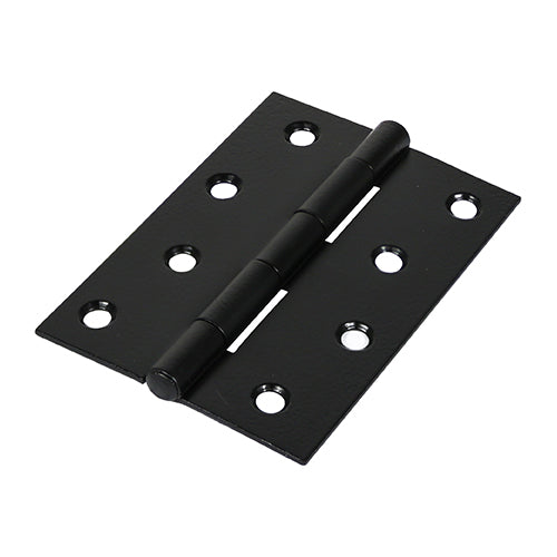 Plain Butt Hinge - Fixed Pin (1838) - Black - 100 x 70 - Plain Bag of 1