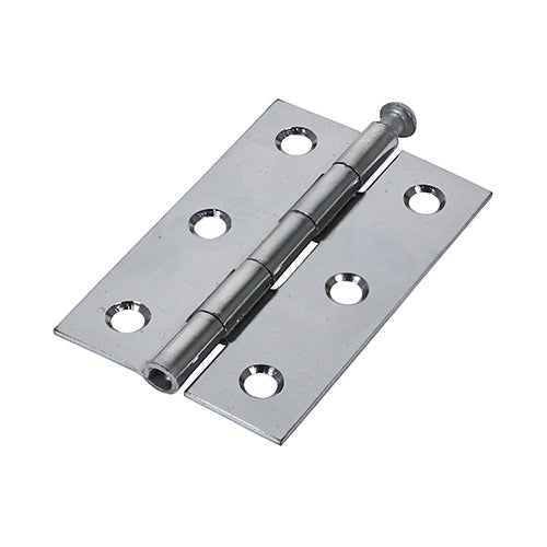 Plain Butt Hinge - Loose Pin (1840) - Polished Chrome - 75 x 50 - Plain Bag of 1