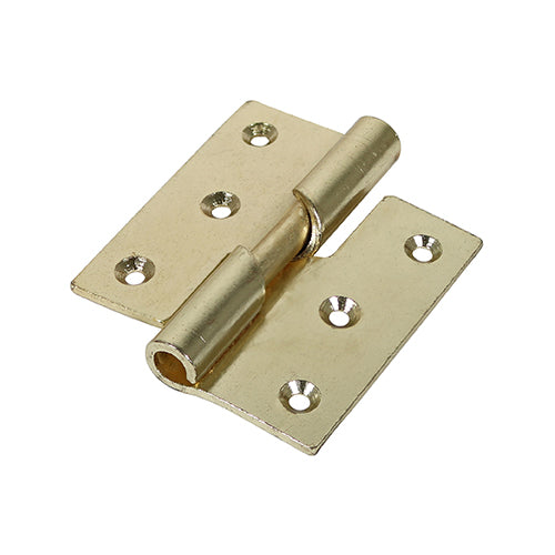Rising Butt Hinge (466) - Right Hand - Electro Brass - 75 x 72 - Plain Bag of 1