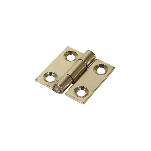 Plain Butt Hinge - Fixed Pin (1838) - Electro Brass - 25 x 25 - Plain Bag of 1