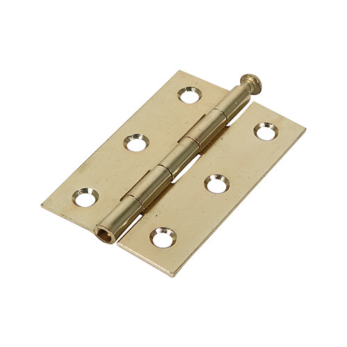 Plain Butt Hinge - Loose Pin (1840) - Electro Brass - 75 x 50 - TIMpac of 1