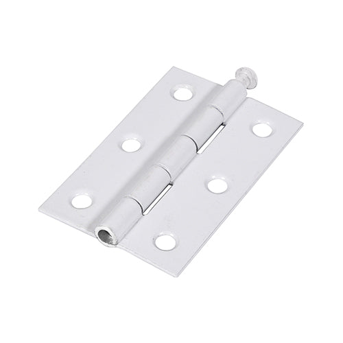 Plain Butt Hinge - Loose Pin (1840) - White - 75 x 50 - Plain Bag of 1
