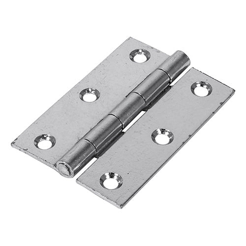 Plain Butt Hinge - Fixed Pin (1838) - Zinc - 63 x 44 - Plain Bag of 1