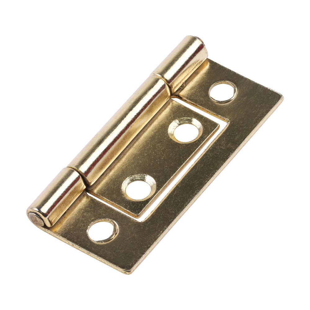 Flush Hinge (105) - Electro Brass - 50 x 38.5 - Plain Bag of 1