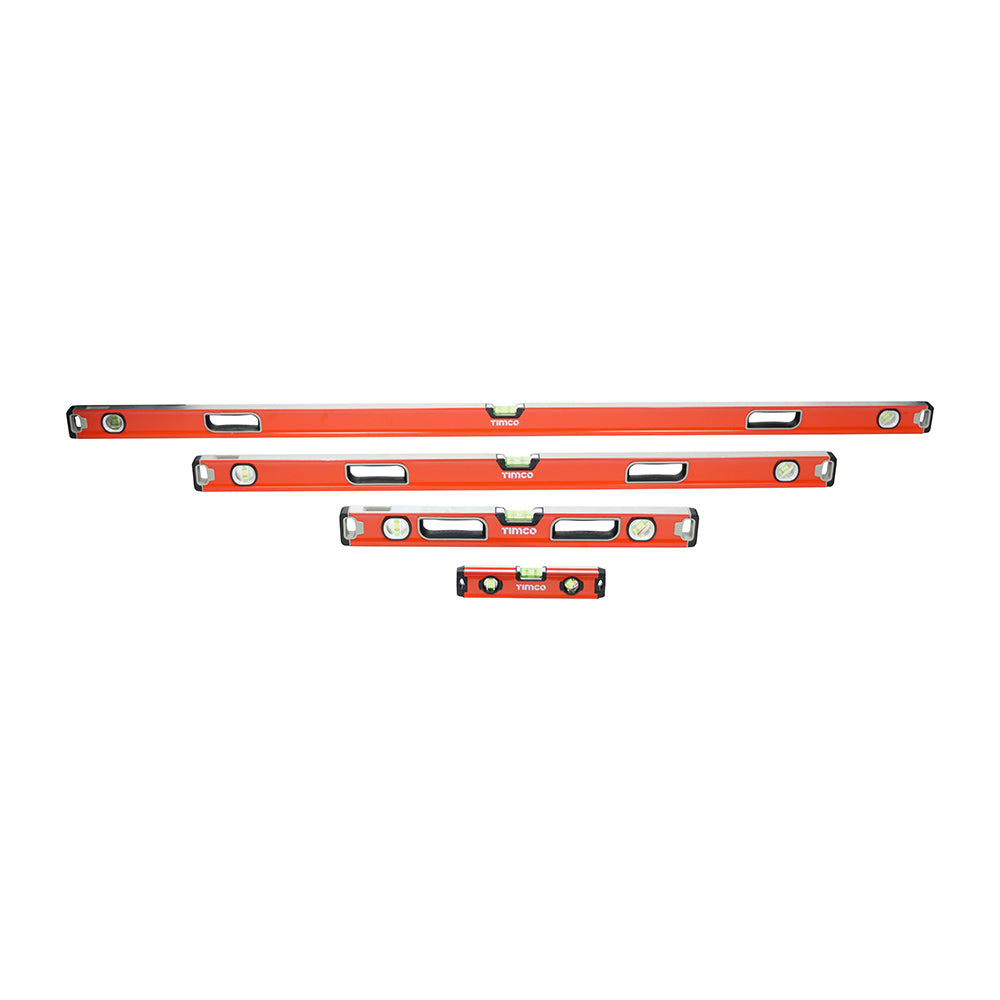 Professional Spirit Level Set - Box Beam - Fabric Case of 4