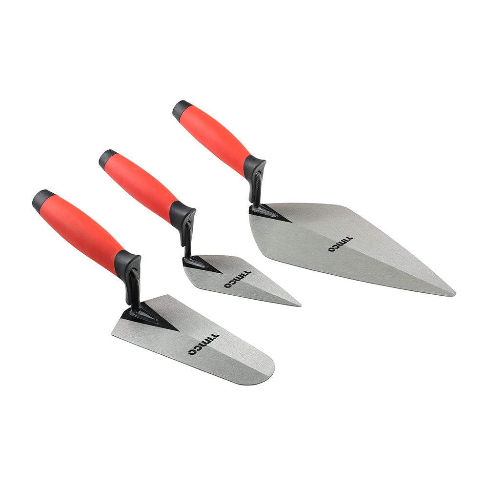 Brick Trowel Set - Blister Pack of 3