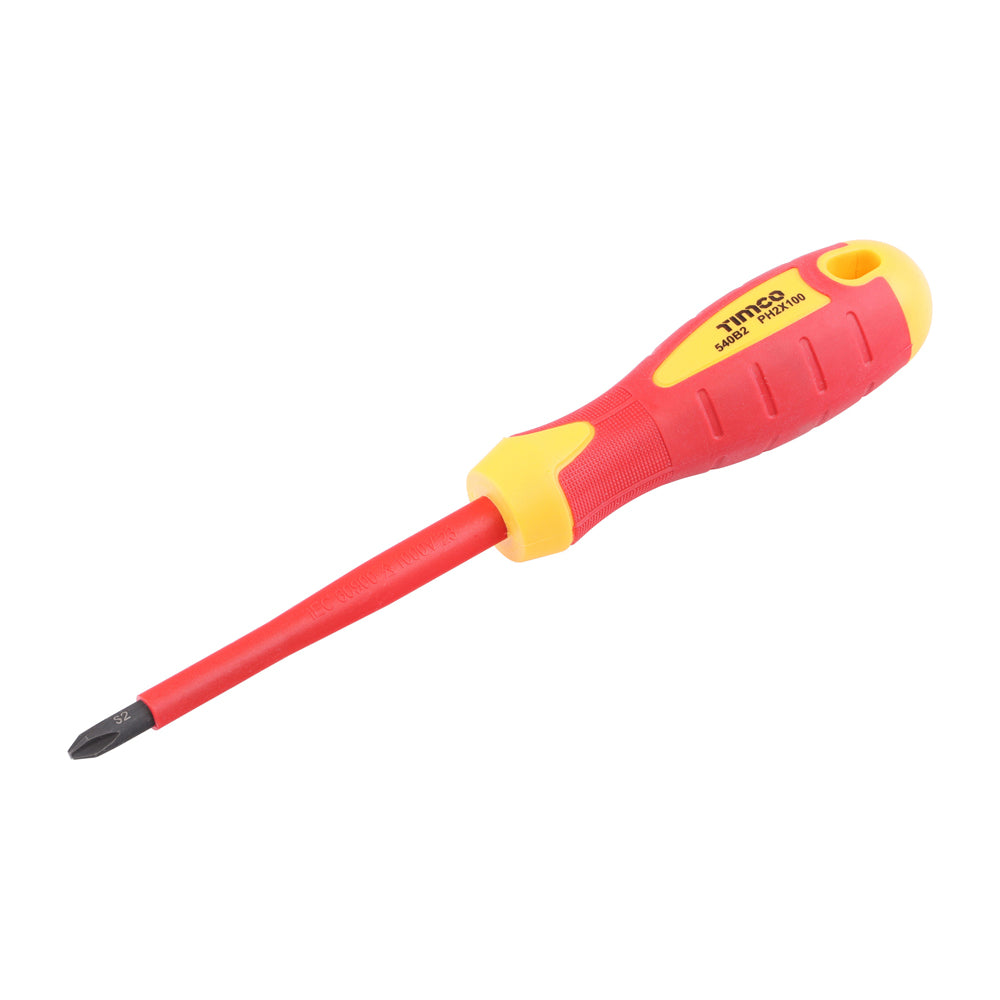 VDE Screwdriver - Phillips - PH2 x 100mm - Clip of 1