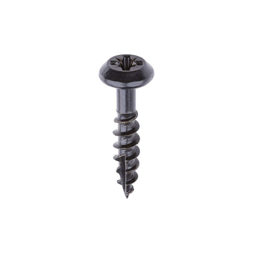 Rainwater Screws - PZ - Low Profile Pan - Exterior - Black - 5.0 x 25 - Box of 400