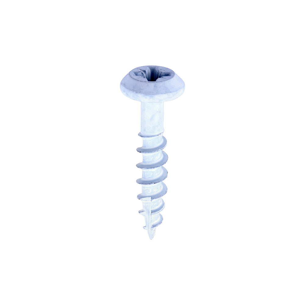 Rainwater Screws - PZ - Low Profile Pan - Exterior - White - 5.0 x 25 - Box of 400