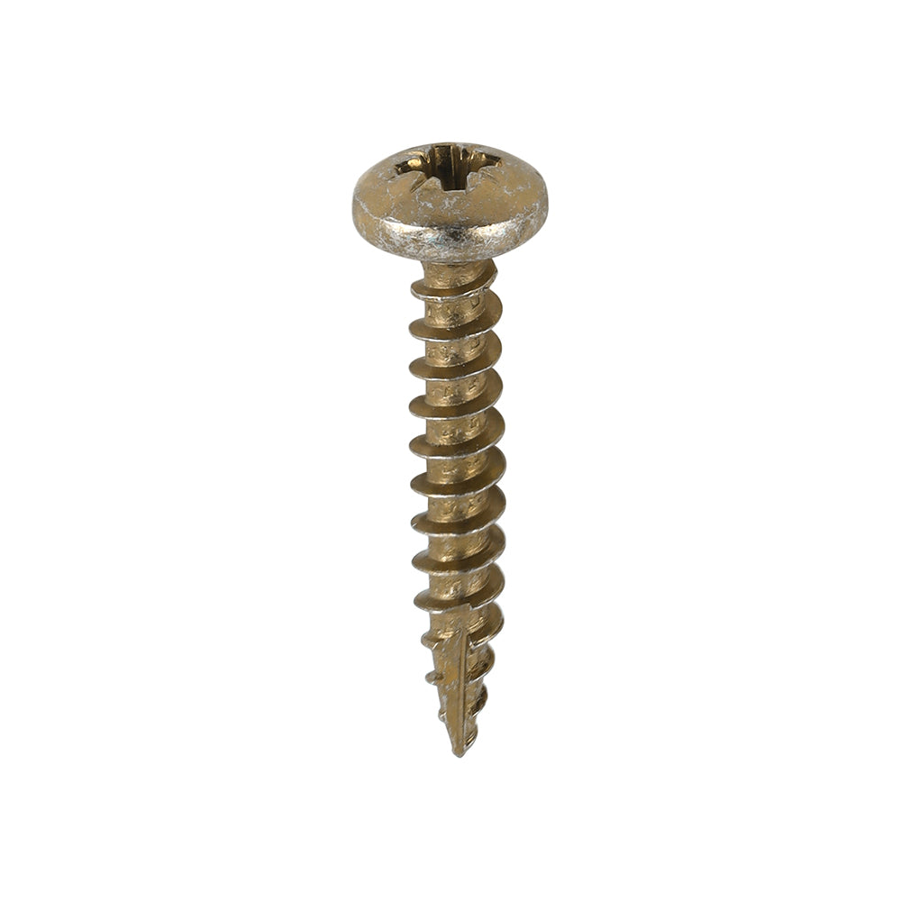 Classic Multi-Purpose Screws - PZ - Pan Head - Yellow - 5.0 x 30 - Box of 200