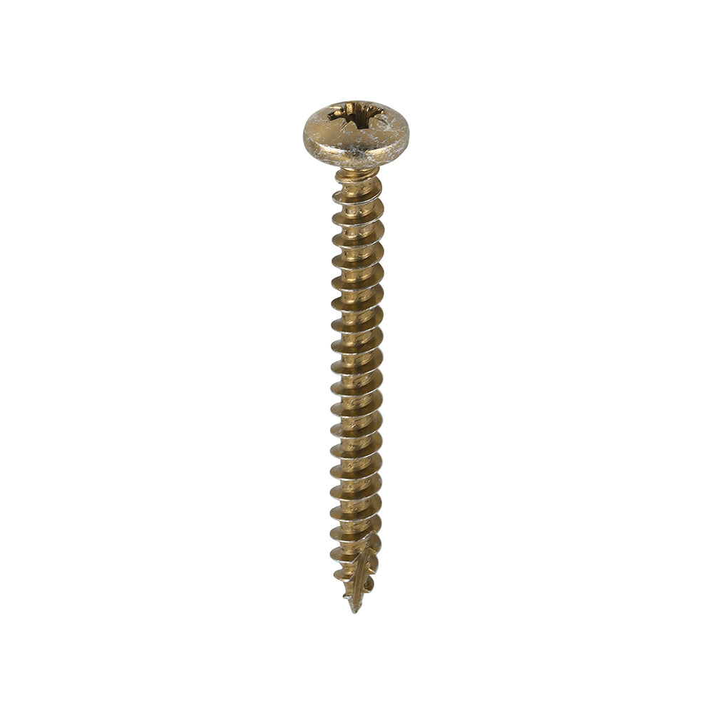 Classic Multi-Purpose Screws - PZ - Pan Head - Yellow - 5.0 x 50 - Box of 200