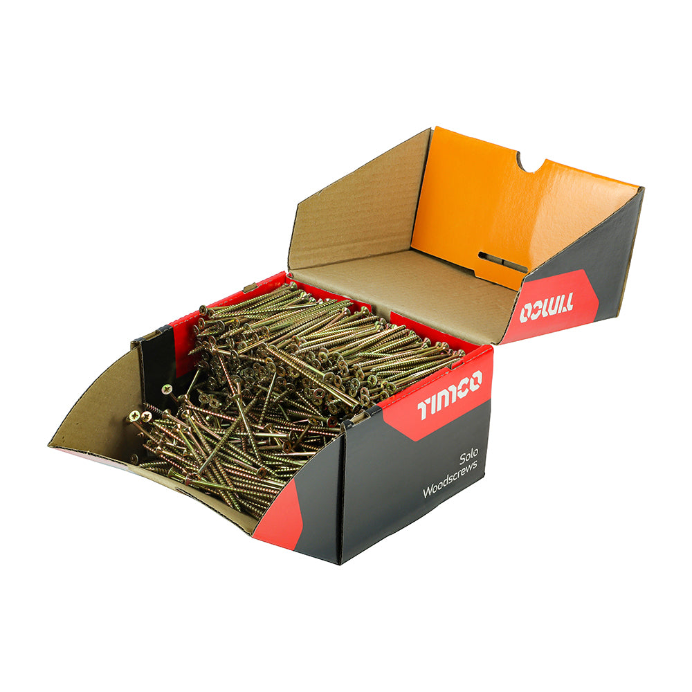 Solo Chipboard & Woodscrews - Industry Pack - PZ - Double Countersunk - Yellow - 5.0 x 100 - Box of 1000