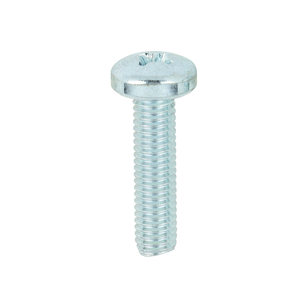 Metric Threaded Machine Screws - PZ - Pan Head - Zinc - M5 x 20 - Box of 100