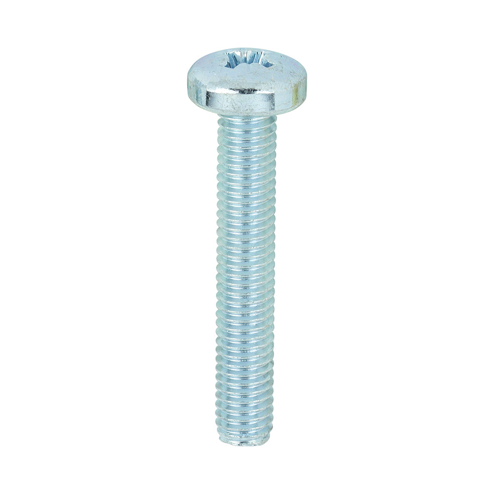 Metric Threaded Machine Screws - PZ - Pan Head - Zinc - M5 x 30 - Box of 100