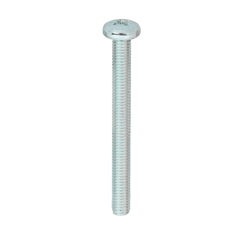 Metric Threaded Machine Screws - PZ - Pan Head - Zinc - M5 x 50 - Box of 100