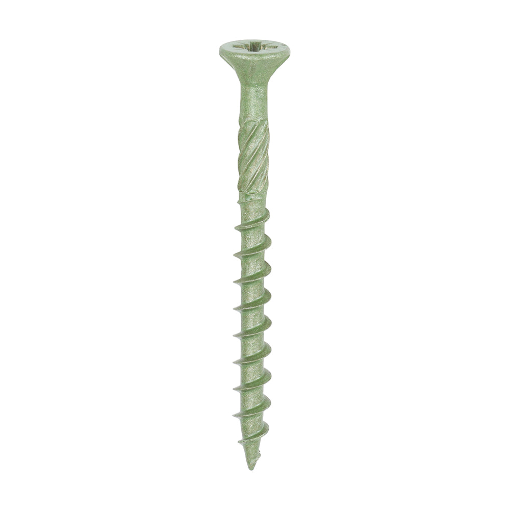 Decking Screws - PZ - Double Countersunk - Exterior - Green - 4.5 x 50 - Tub of 2000