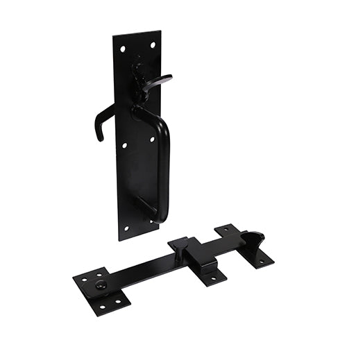 Suffolk Latch - Heavy Duty - Black - 219 x 50mm - Plain Bag of 1