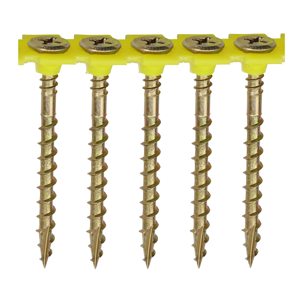 Solo Collated Chipboard & Woodscrews - PH - Double Countersunk - Yellow - 4.2 x 55 - Box of 1000
