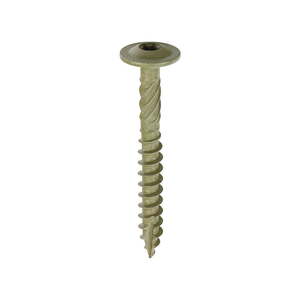 Timber Frame Construction & Landscaping Screws - Wafer - Exterior - Green Organic - 6.7 x 60 - Box of 50