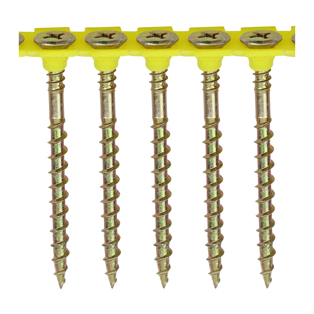 Solo Collated Chipboard & Woodscrews - PH - Double Countersunk - Yellow - 4.5 x 60 - Box of 500