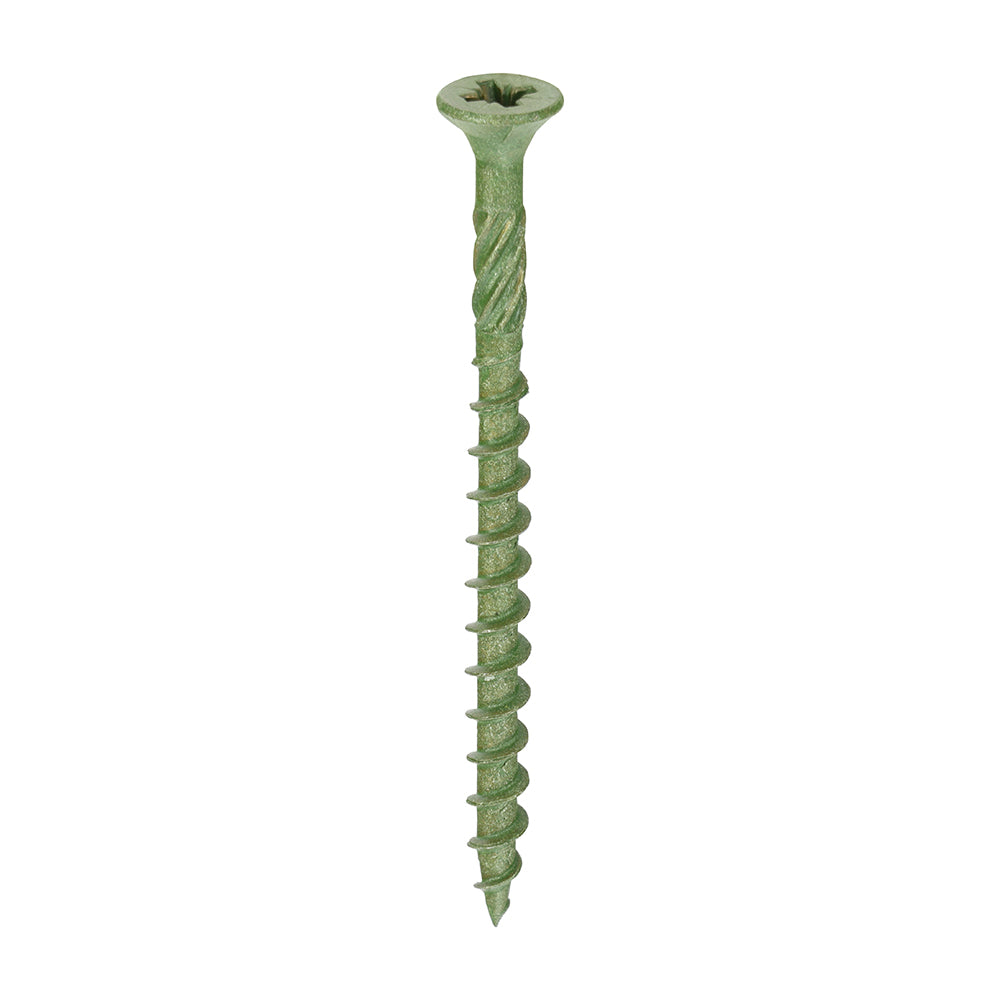 Decking Screws - PZ - Double Countersunk - Exterior - Green - 4.5 x 60 - Tub of 1500