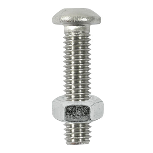 Socket Screws & Hex Nuts - Button - Stainless Steel - M6 x 16 - TIMpac of 8