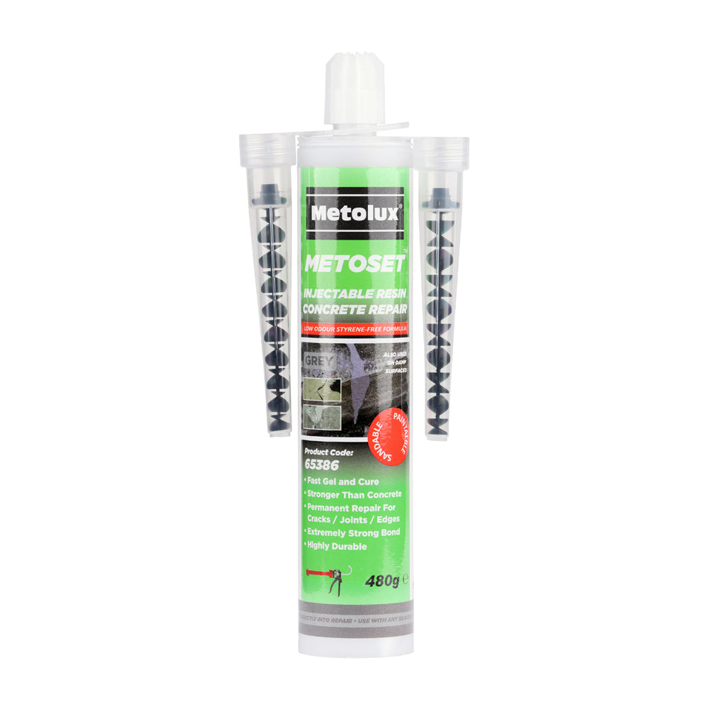 Metoset Concrete Repair Resin - Grey - 480g - Cartridge of 1