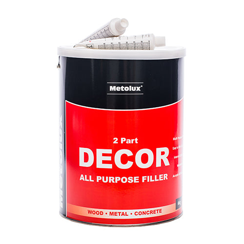 Metolux 2 Part Decor All Purpose Filler - Light Grey - 6kg - Tin of 1