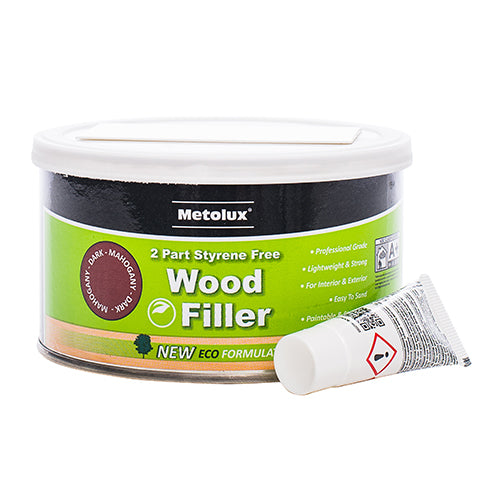 Metolux 2 Part Styrene Free Wood Filler - White - 275ml - Tin of 1