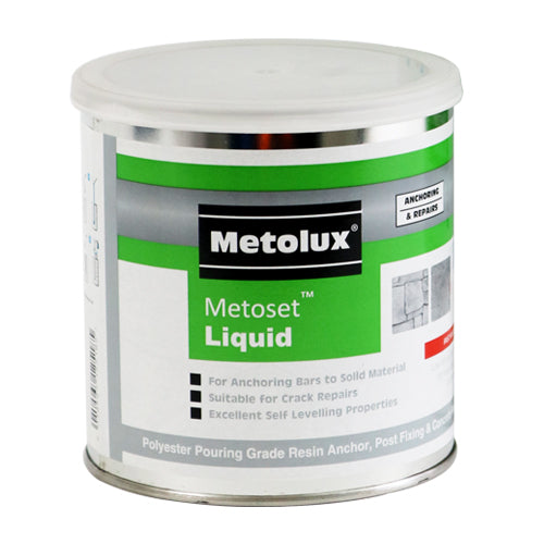 Metolux 2 Part Metoset Liquid Mortar - Grey - 5kg - Tin of 1