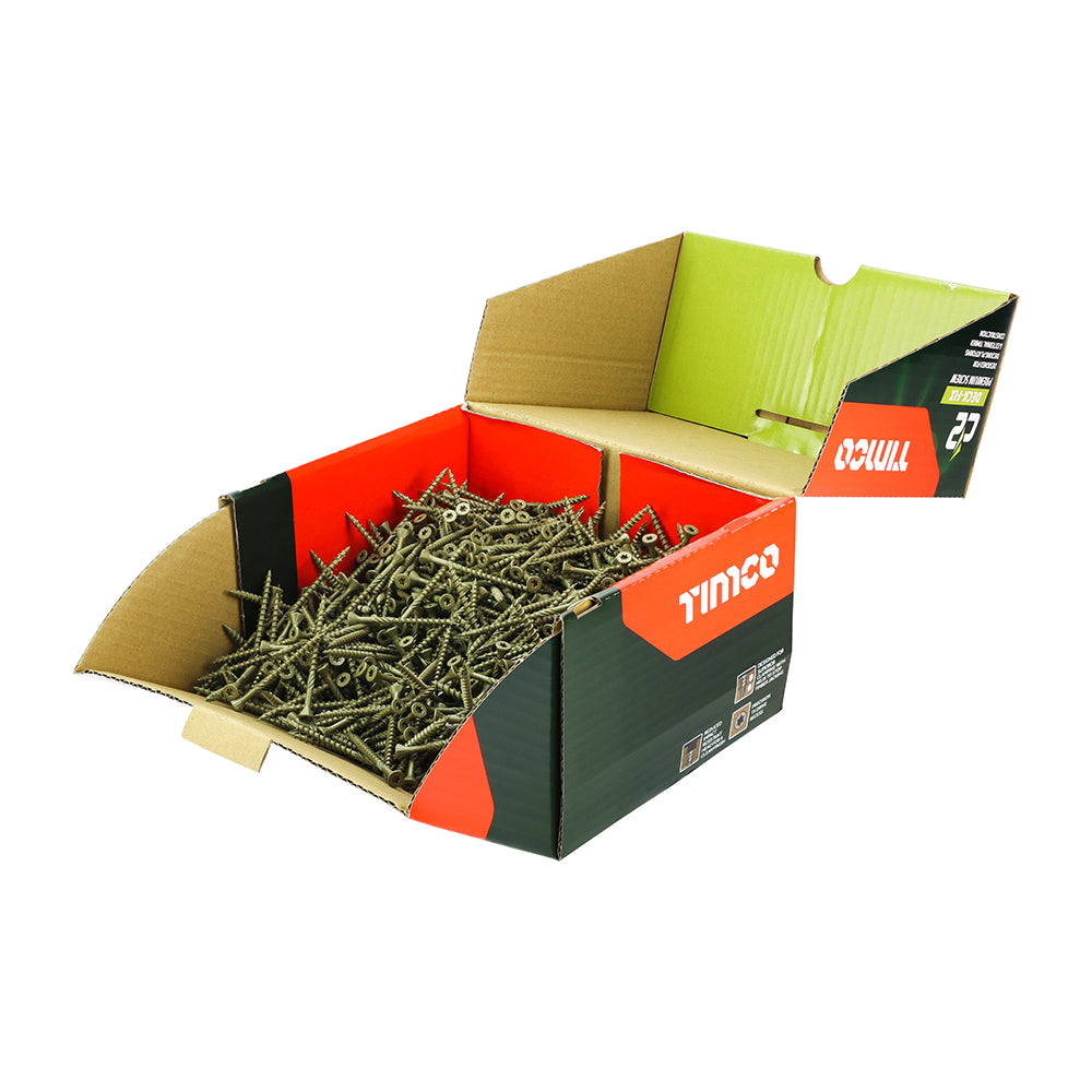 C2 Deck-Fix - TX - Countersunk with Ribs - Twin-Cut - Green - 4.5 x 65 - Box of 1000