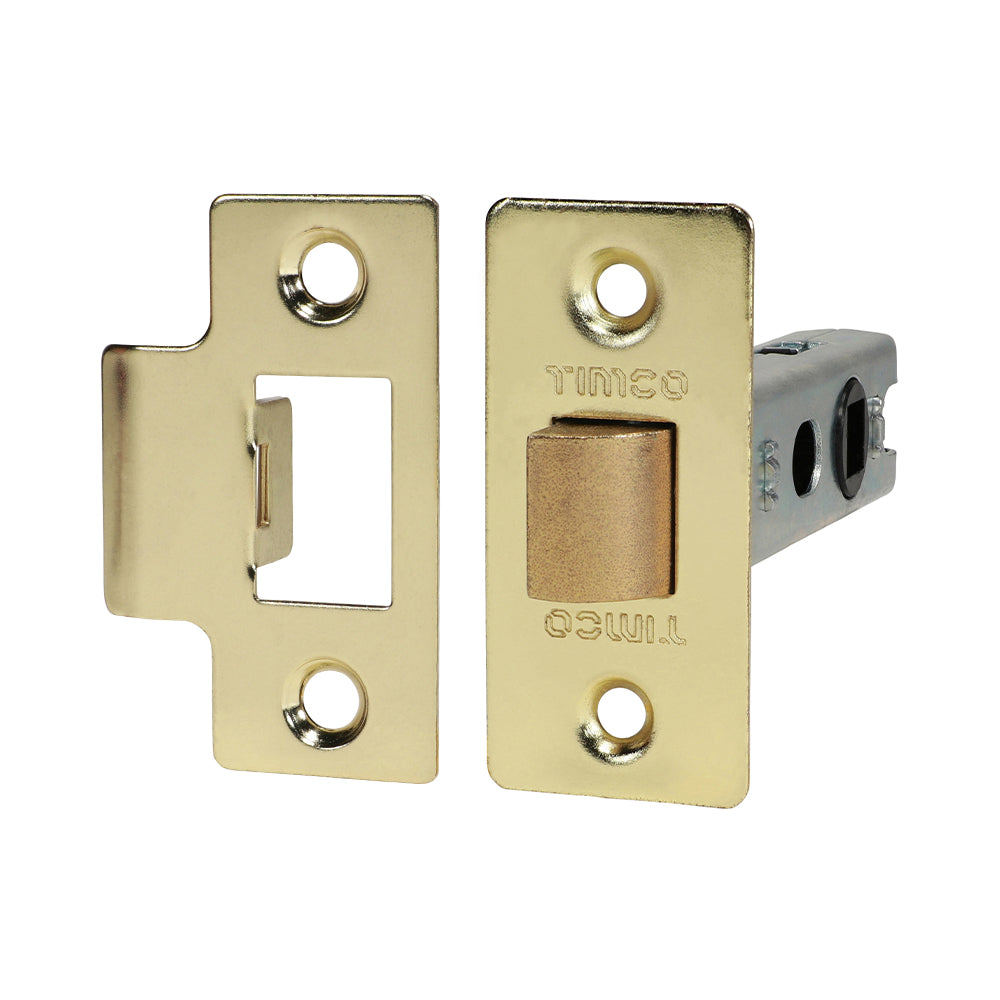 Economy Tubular Latch - Electro Brass - 79.5 case / 57.5 backset - Plain Bag of 1