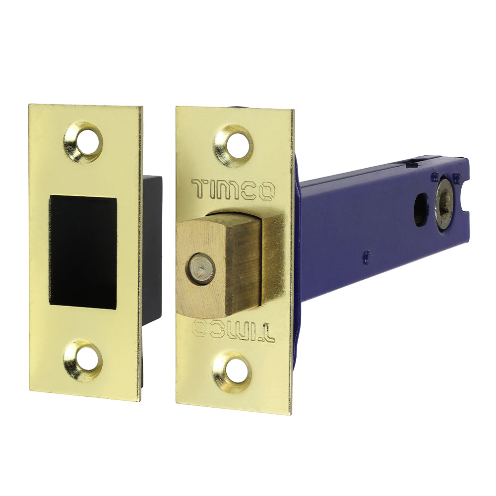 Architectural Tubular Deadbolt - Electro Brass & Satin Nickel - 129 case / 108 backset - Plain Bag of 1