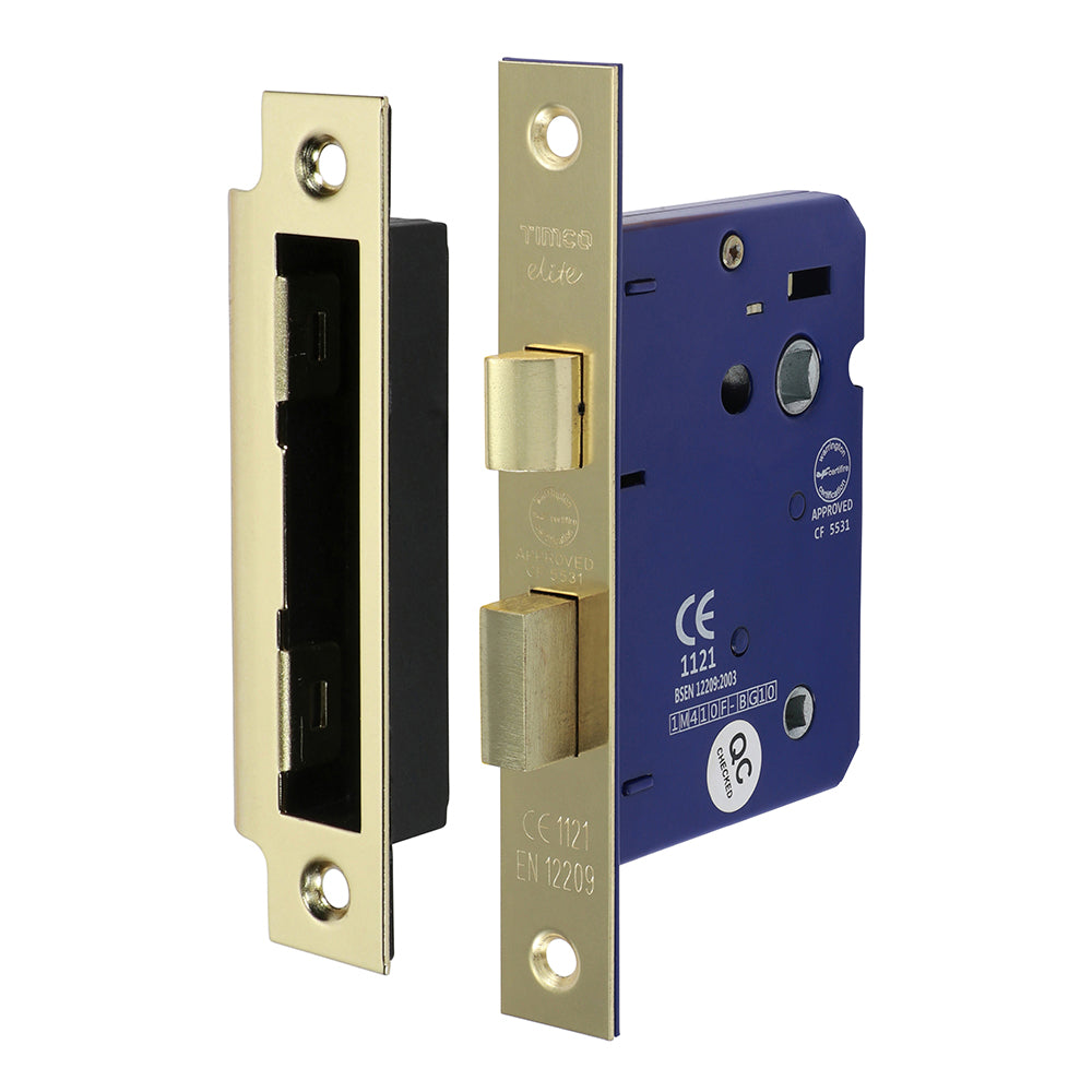 Bathroom Lock - Electro Brass - 78mm - Box of 1
