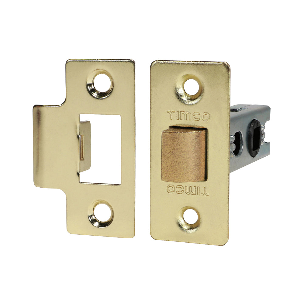 Economy Tubular Latch - Electro Brass - 67 case / 45 backset - Plain Bag of 1