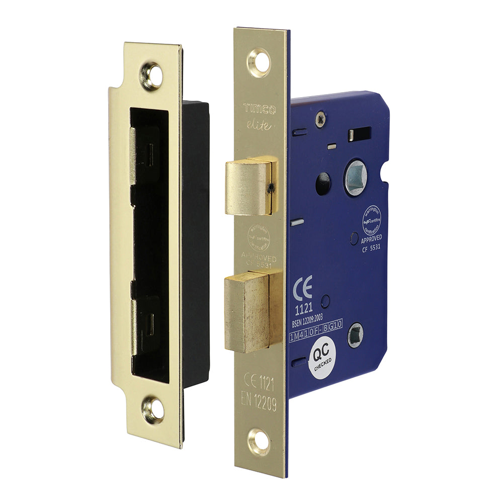 Bathroom Lock - Electro Brass - 65mm - Box of 1