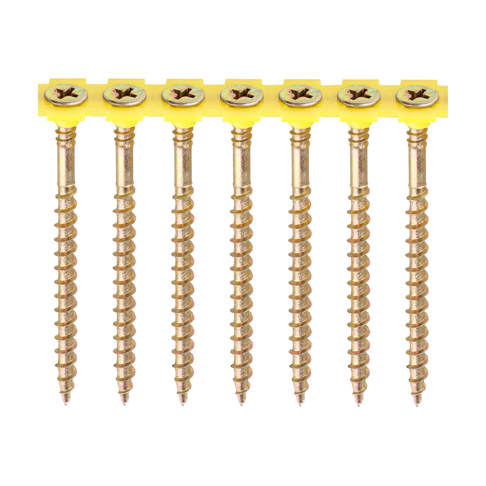 Solo Collated Chipboard & Woodscrews - PH - Double Countersunk - Yellow - 4.5 x 70 - Box of 500