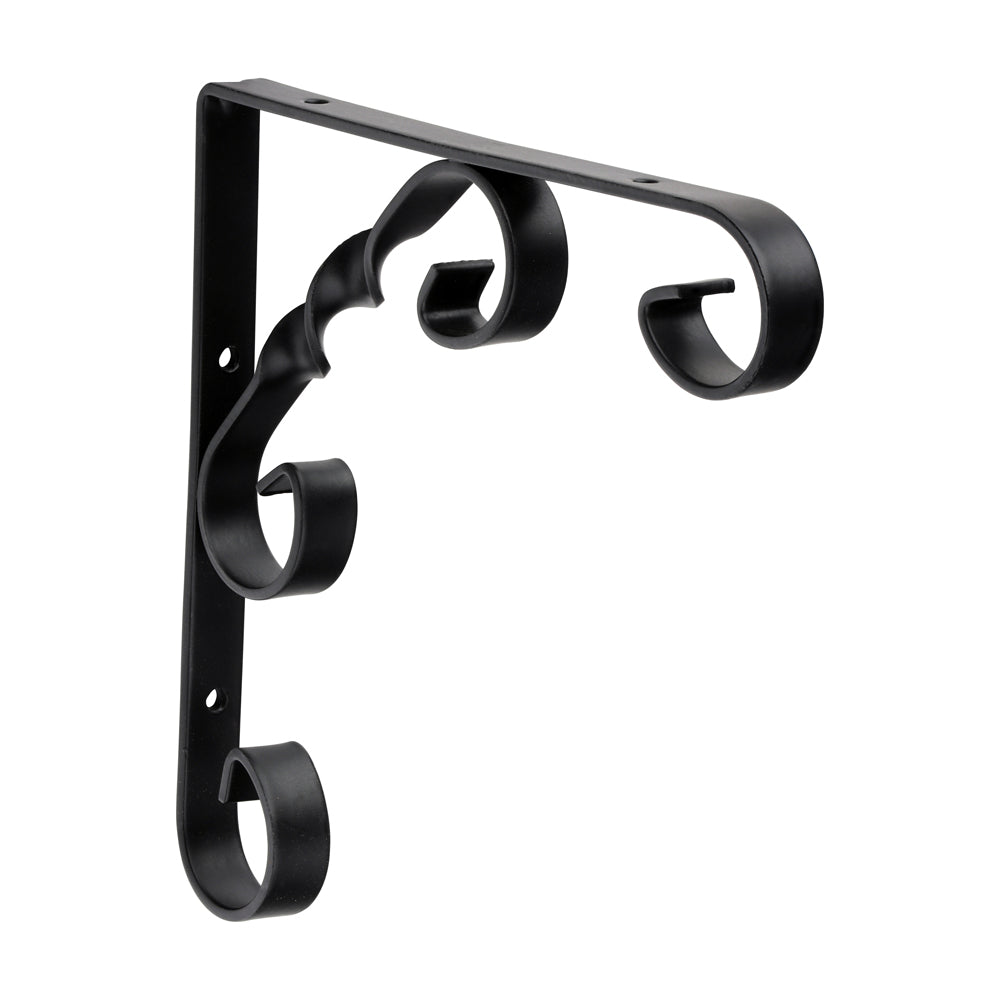 Scroll Bracket - Black - 6 x 6" - Unit of 1