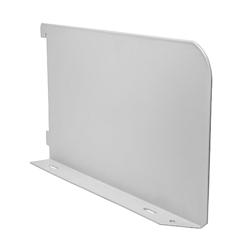 Twin Slot Shelf End - White - 250mm - Bag of 1