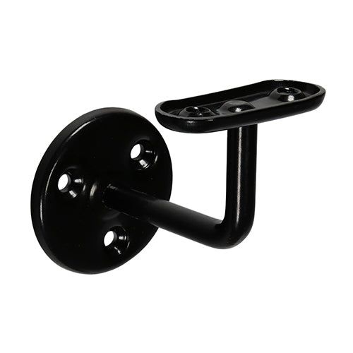 Steel Handrail Brackets - Black - 63mm - TIMbag of 2